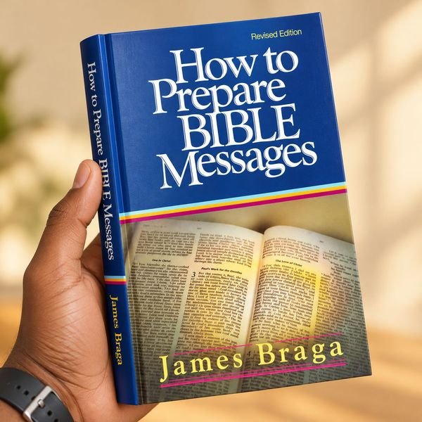 A hand holding the book How to Prepare Bible Messages by James Braga
